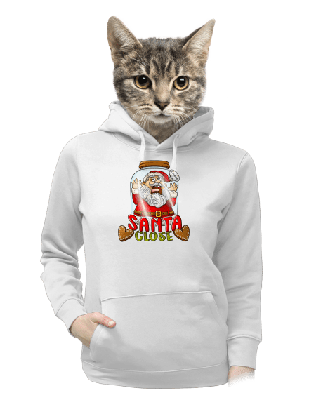 Santa Close dámska mikina klokanka White