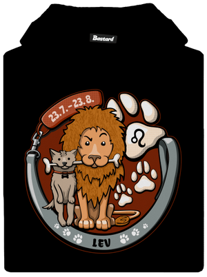 Psí horoskop: Lev detská mikina klokanka Black