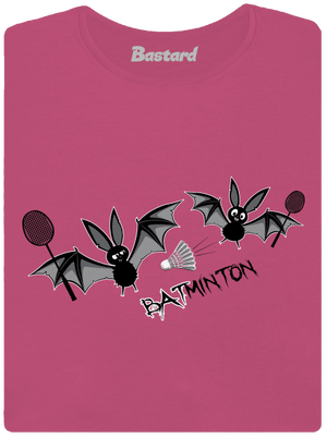 Batminton dámske tričko s lemom Magenta