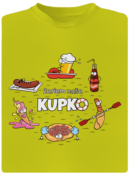 Slovenské kupko pánske športové tričko Neon Yellow