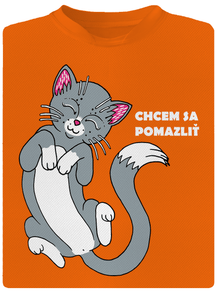 Chcem sa pomazliť detské športové tričko Neon Orange