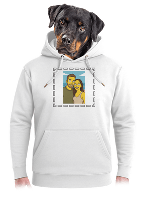 Simpsonovi z vlastnej fotky unisex mikina premium Snowwhite