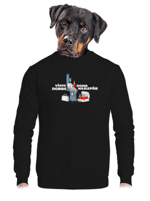 unisex mikina bez kapucne