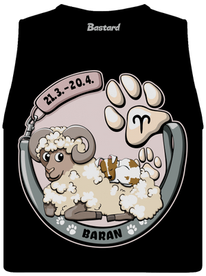 Psí horoskop: Baran dámske tielko voľné Black