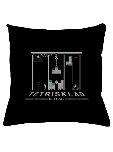 Tetrisklad vankúš Black