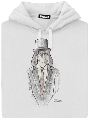 Kavalír dámska mikina klokanka White