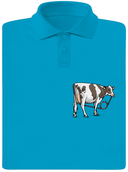 Cow drink pánska polokošeľa Blue Atol