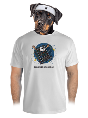 Padá server pánske športové tričko White