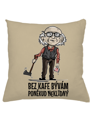 Neklidný bez kafe vankúš Beige