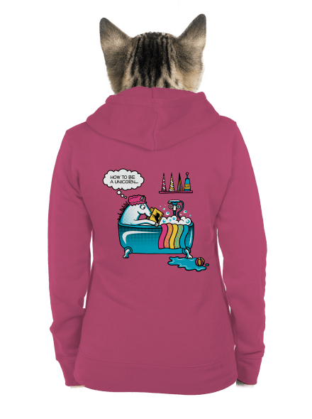 Ako sa stať jednorožcom dámska mikina na zips Magenta