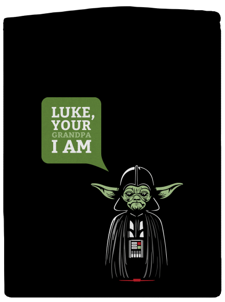 Mr. Yoda: Your grandpa I am pánska mikina na zips Black