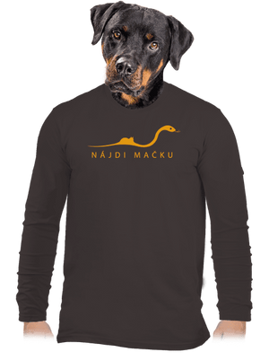 Nájdi mačku pánske dlhý rukáv Bear Brown