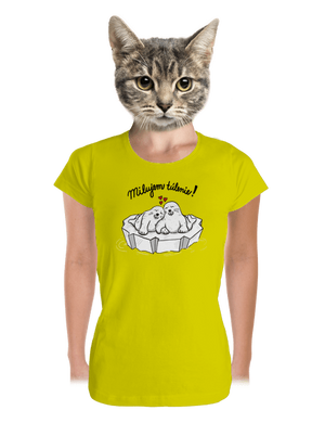 Milujem túlenie dámske tričko prémium Lemon