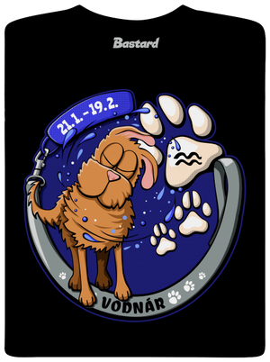 Psí horoskop: Vodnár pánske tričko Black