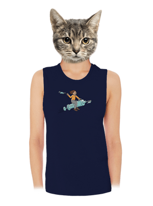 Oslobodenie dámske tielko voľné Navy