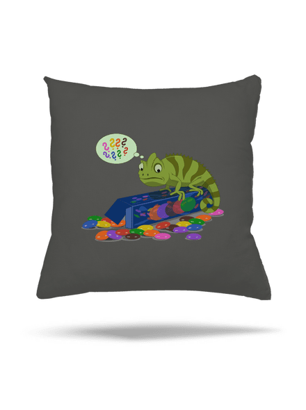 Zmätený chameleón vankúš Gray Pol