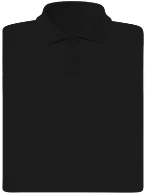 Bez potlače pánska polokošeľa Black