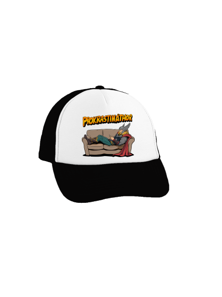 Prokrastináthor šiltovka truckerka Black cap