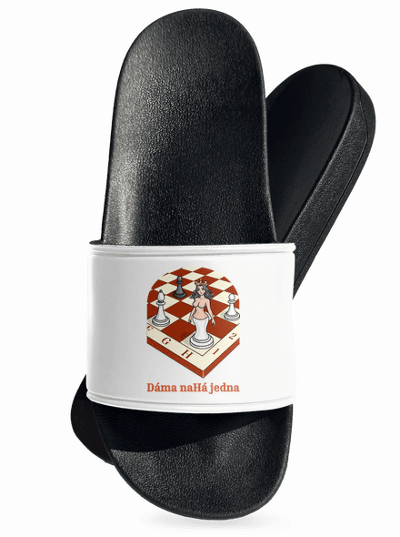 Dáma nahá jedna šľapky White