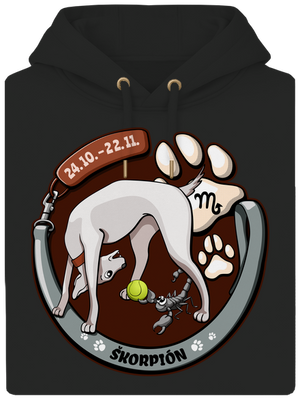 Psí horoskop: Škorpión unisex mikina premium Dark Black