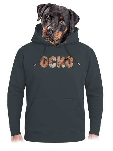 Nápis ocko z vlastných fotiek unisex mikina premium Charcoal