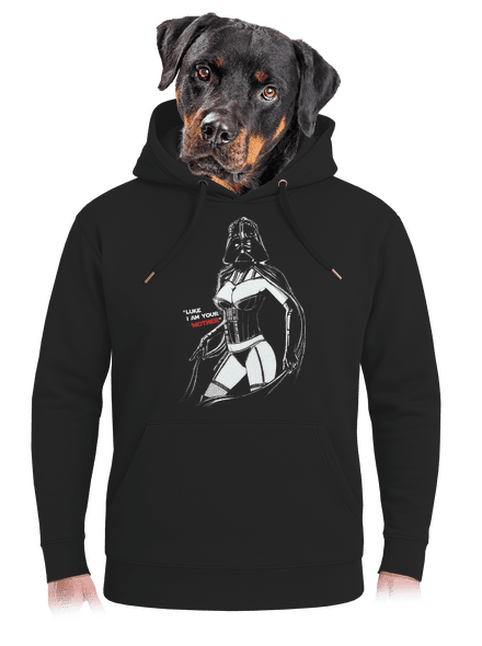 Mrs. Vader unisex mikina premium Dark Black