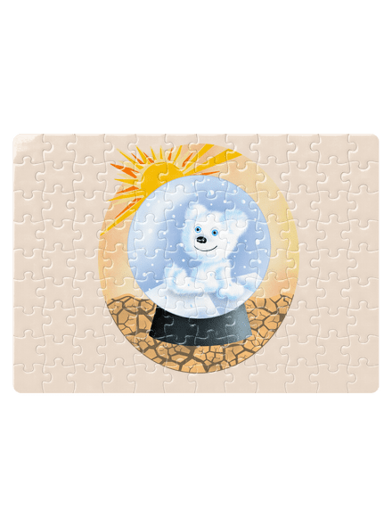Medveď v guli puzzle White