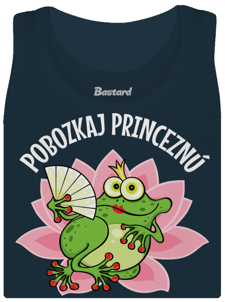 Pobozkaj princeznú a princa dámske tielko klasické Navy