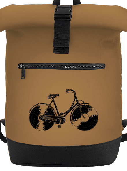 Gramofónový bicykel batoh Caramel