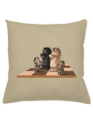 Šachová rodina vankúš Beige