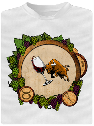 Vínny horoskop: Býk pánske športové tričko White