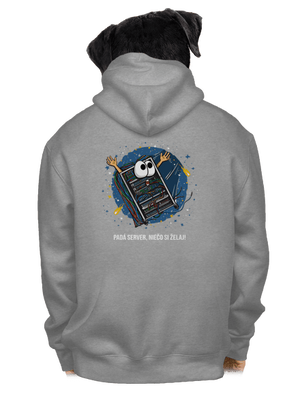 Padá server pánska mikina na zips Light Melange