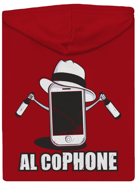 Al Cophone pánska mikina na zips Red