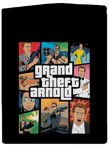Grand Theft Arnold dámska mikina na zips Black