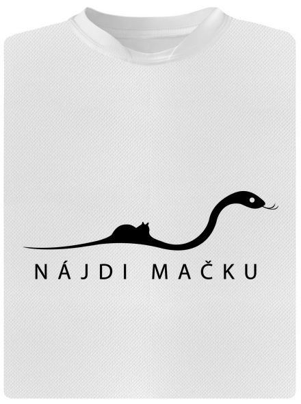Nájdi mačku pánske športové tričko White
