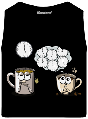 Čaj o piatej, káva stále pánske tielko Black