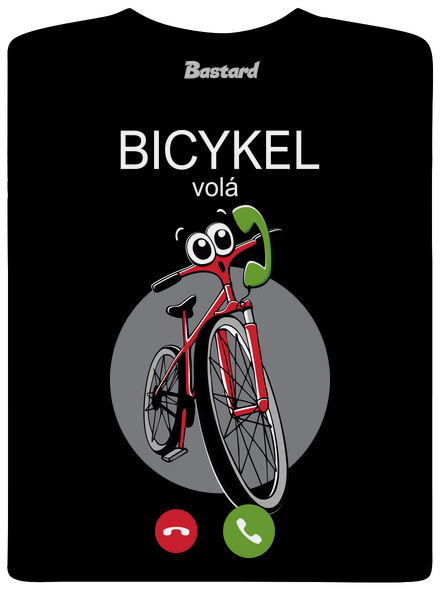Bicykel volá pánske dlhý rukáv Black