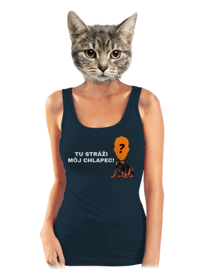 Tu strážim ja dámske tielko klasické Navy