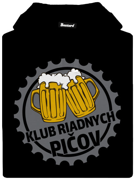 Klub riadnych pičov dámska mikina klokanka Black
