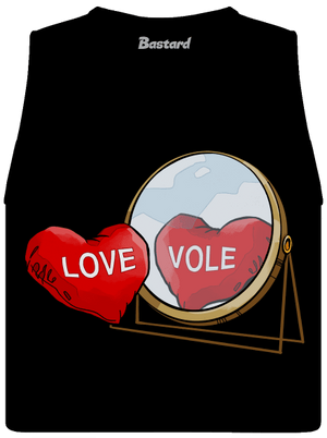Love vole dámske tielko voľné Black