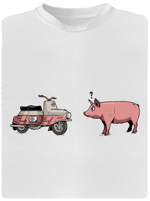 Prasata pánske športové tričko White