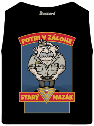 Starý mazák pánske tielko Black