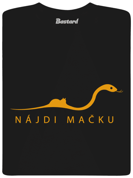 Nájdi mačku detské tričko Black