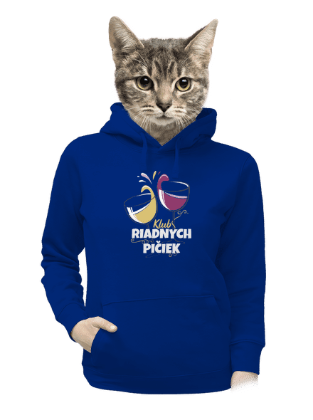 Klub riadnych pičiek dámska mikina klokanka Royal Blue Mal