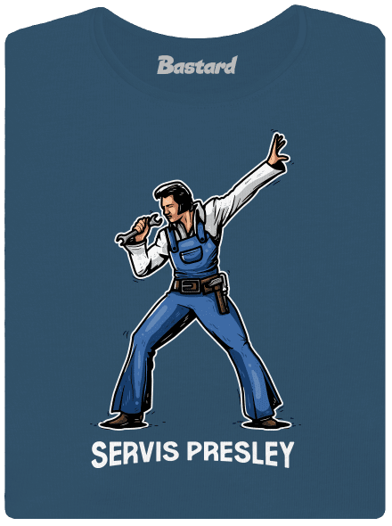 Servis Presley dámske tričko prémium Petrol Blue