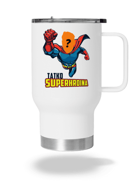 Tatko superhrdina termohrnček White