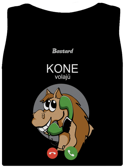 Kone volajú dámske tielko klasické Black