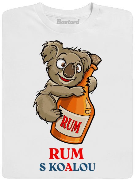 Rum s koalou pánske dlhý rukáv White