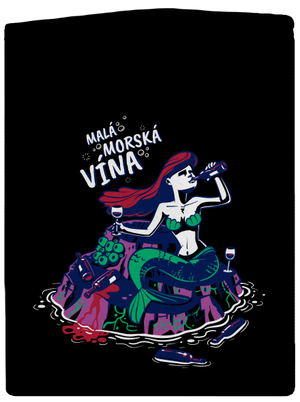 Malá mořská vína dámska mikina na zips Black