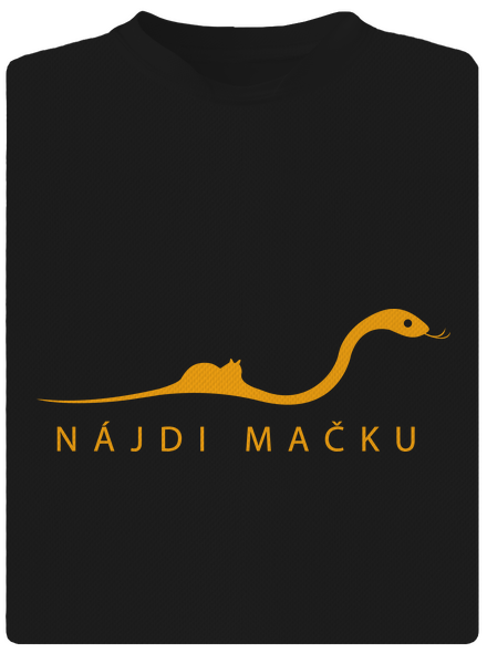 Nájdi mačku pánske športové tričko Black